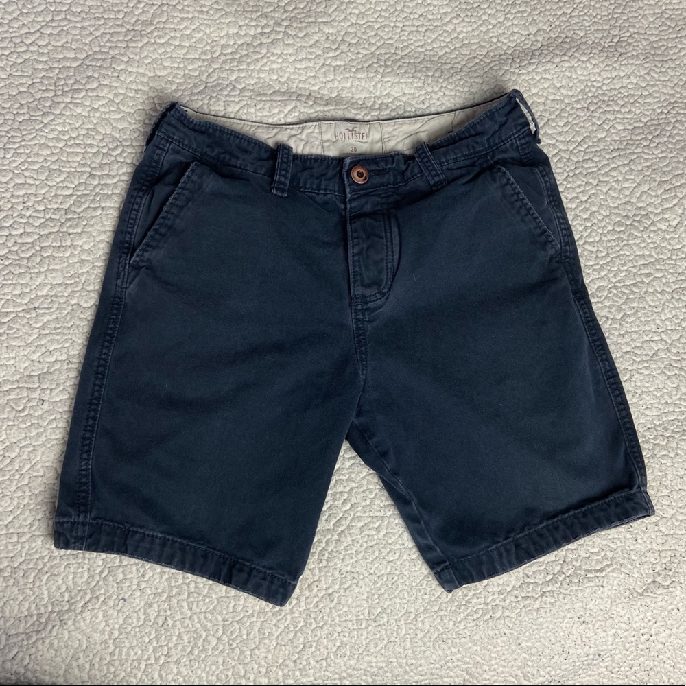Dark Blue College Fit Hollister Shorts